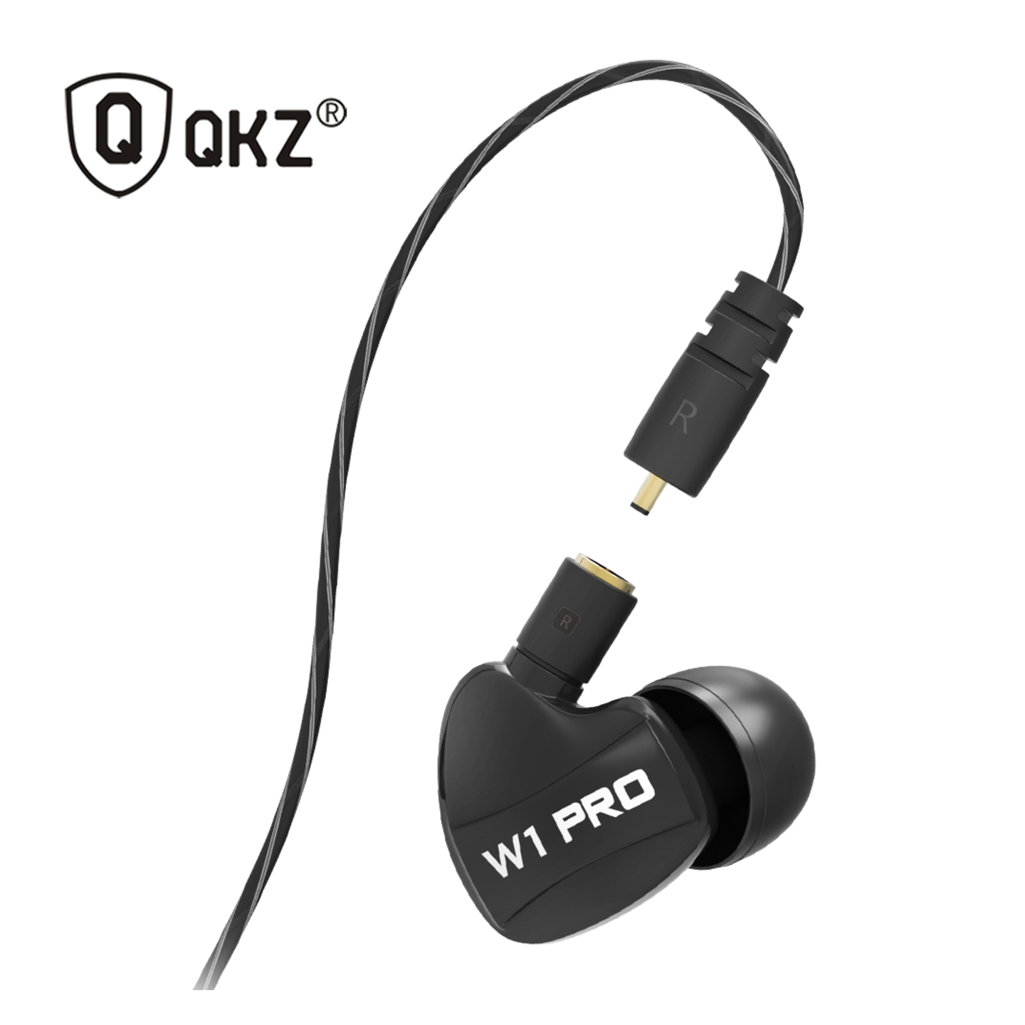 QKZ W1 Pro Detachable Cable Sports Earphones w/Mic