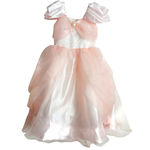 Pink ruffle sleeved gown