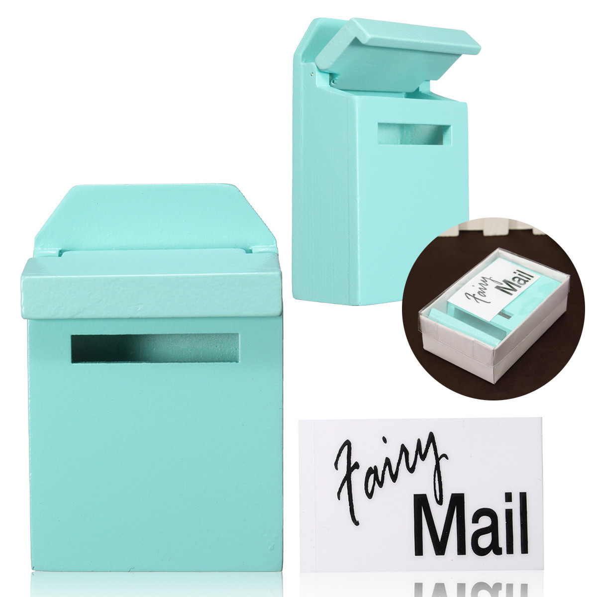 1/12 Scale Colorful Mail Box DIY Dollhouse Miniature Furniture Accessories For Dollhouse