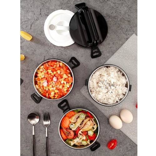 Roy Dom 3-Layers 304 Stainless Steel Thermal Food Container