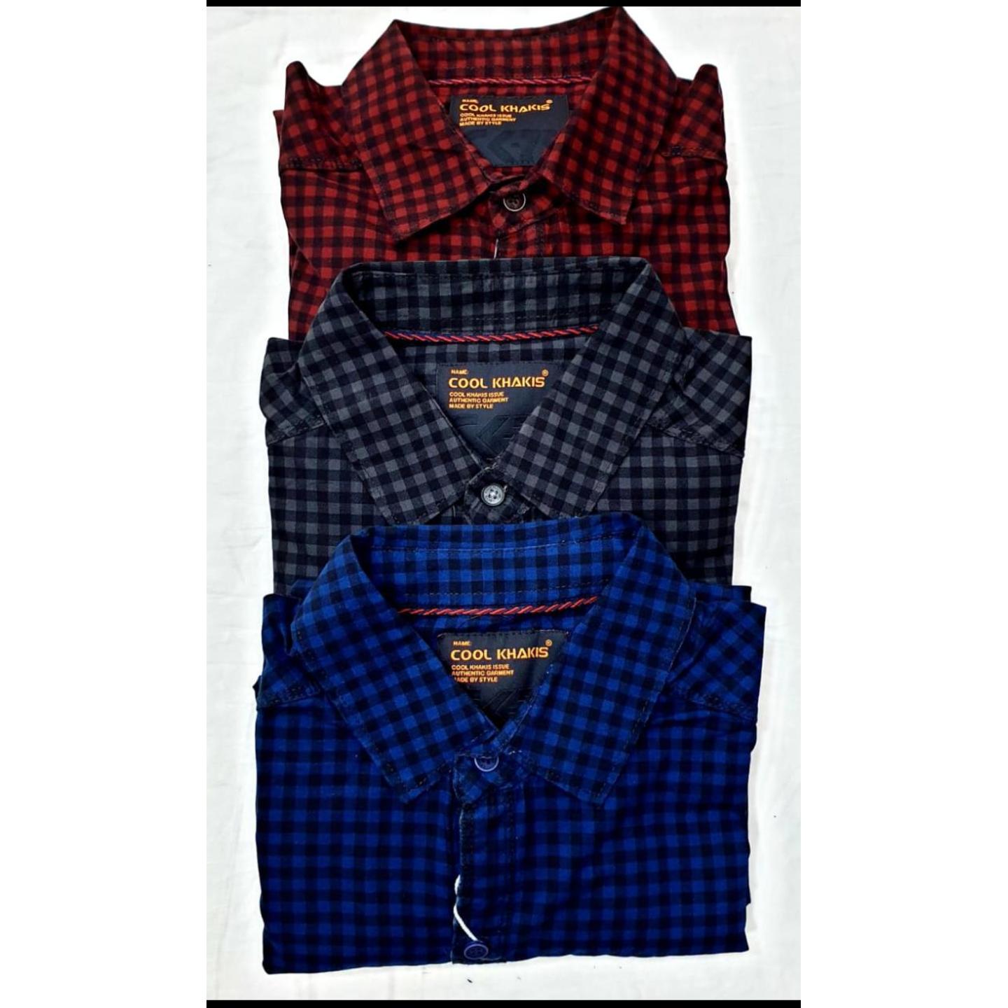 Small Check Cotton Shirts