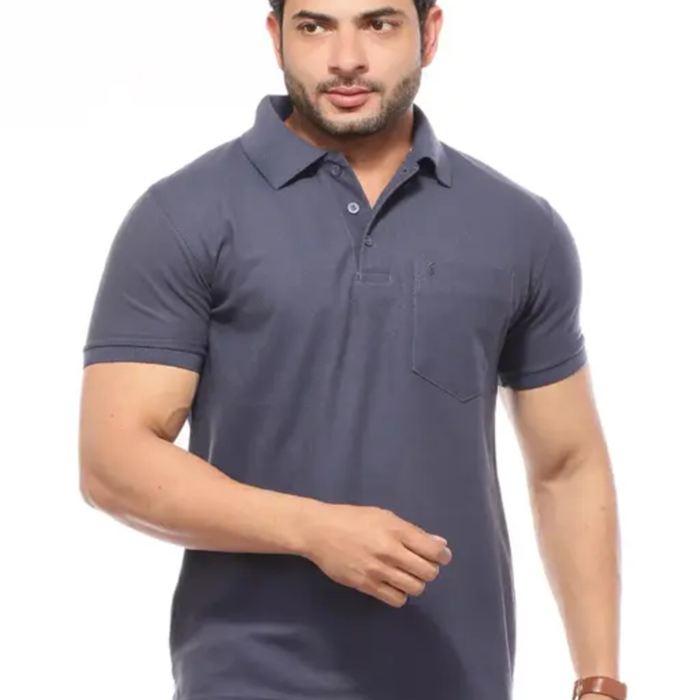 MENS SOLID POLO T - SHIRT