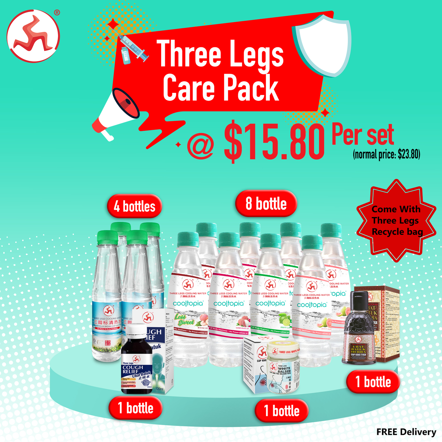 Three Legs Care Pack