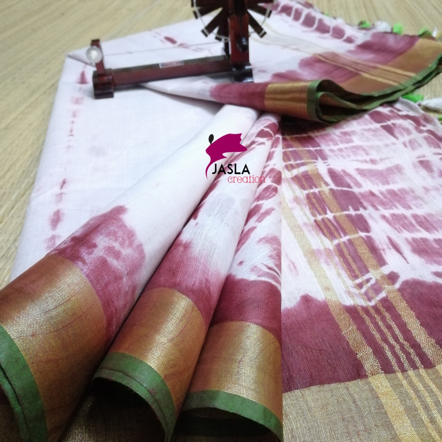 Art Linen Handwoven Shibori Saree