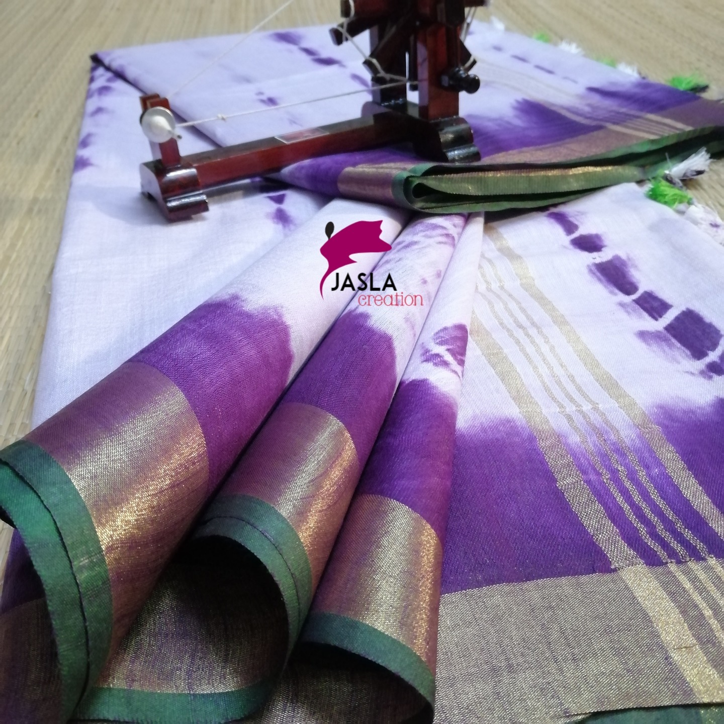 Art Linen handloom Shibori Saree