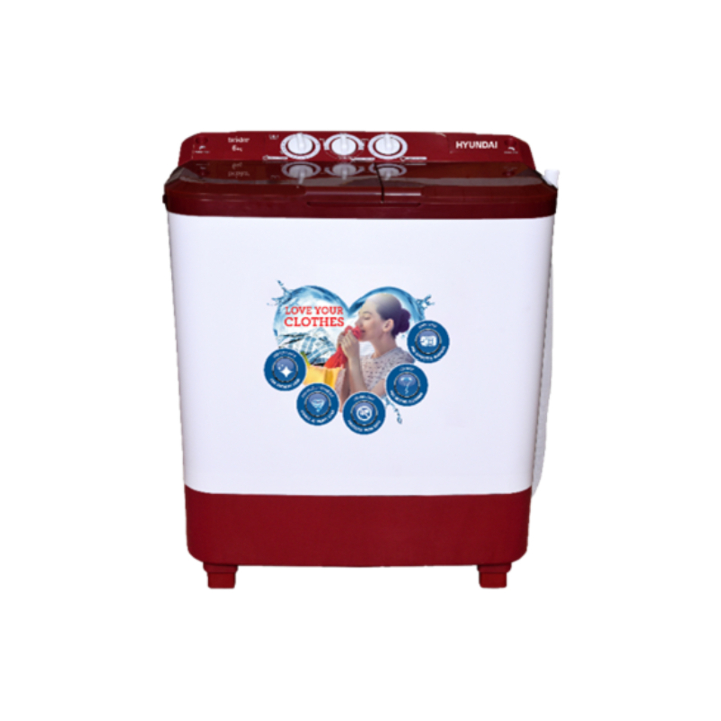 HYUNDAI SEMI-AUTOMATIC WASHING MACHINE HYS62C1-DGK7