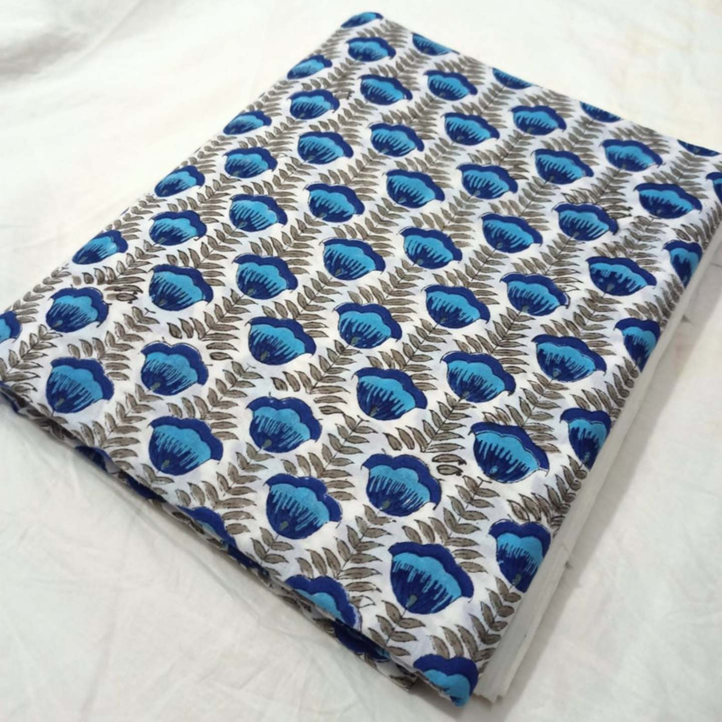 Indian Block Print Fabric, Handprinted Cotton Fabric, Beautiful Cotton Fabric, Floral Print Fabric, Cotton Fabric By Yards
