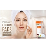 Tulips 50 Round Facial Cotton Pads in a Zip-lock Bag