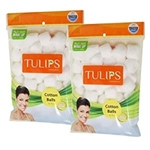 Tulips White Cotton Balls - 50 pcs
