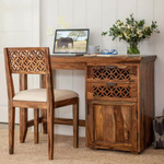 Sheesham Wood Writing Study Table for Home and Office with Chair Study Desk Natural Honey Finish