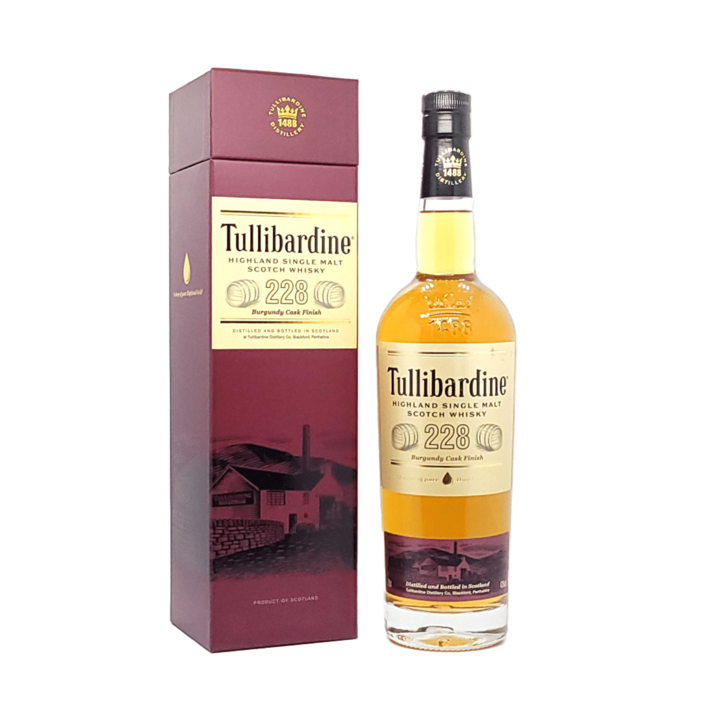Tullibardine 228 Burgundy Cask Finish Highland Single Malt Whisky 700ml 46