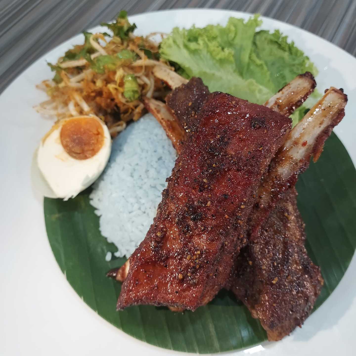 Nasi Kerabu Lamb Ribs 