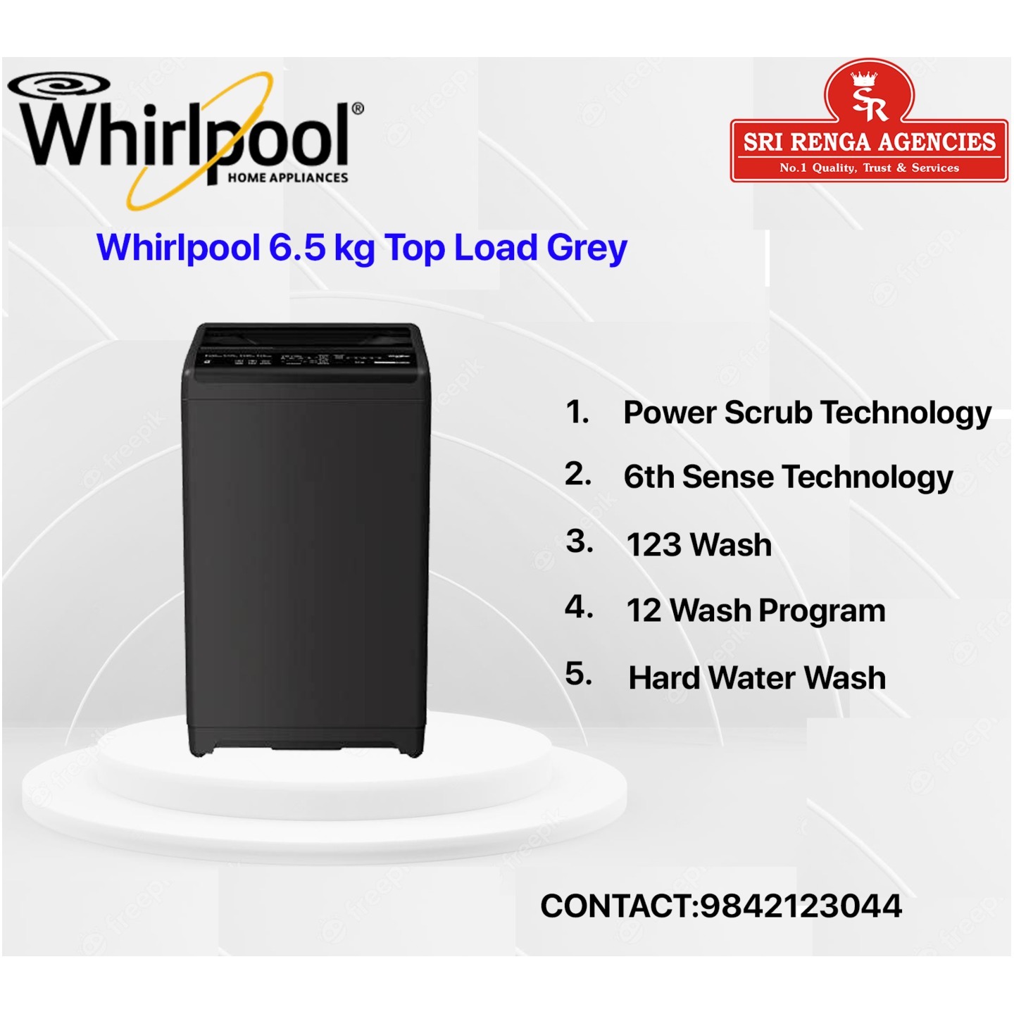 Whirlpool 65 Kg Fully Automatic Top Load Grey Whitemagic Classic 65 Kg Genx Fully Automatic 5622