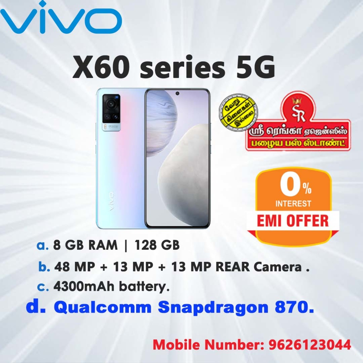 VIVO X60 SERIES 5G 8+128