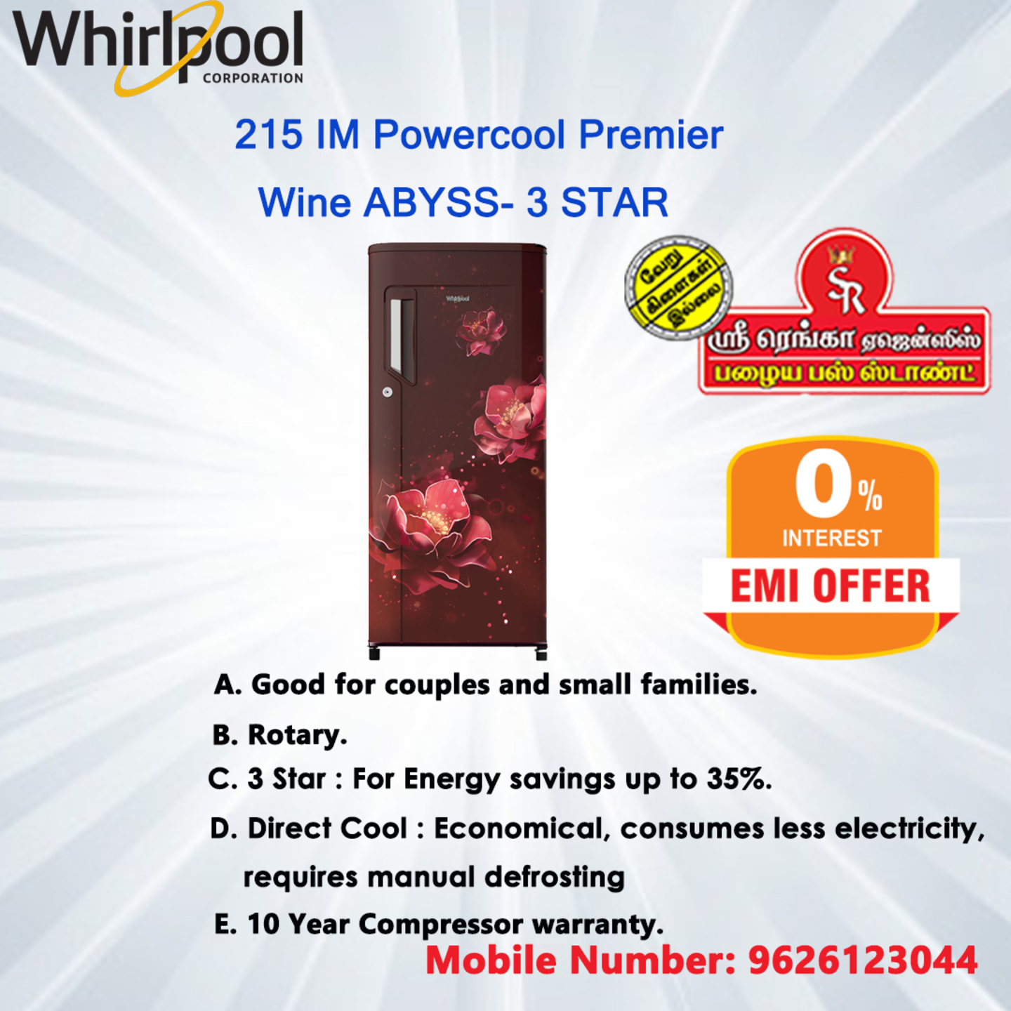 Whirlpool Fridge 215 IM Powercool Premier 3S Wine ABYSS
