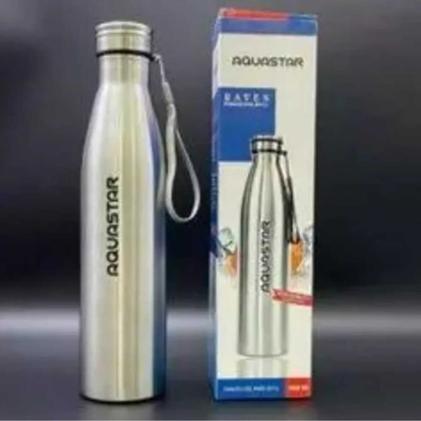 High Quality Stainless Steel Fridge Water Bottle Leak Proof For Office, Home, School, Gym, Kitchen, Travel etc. - 1Litre - Silver