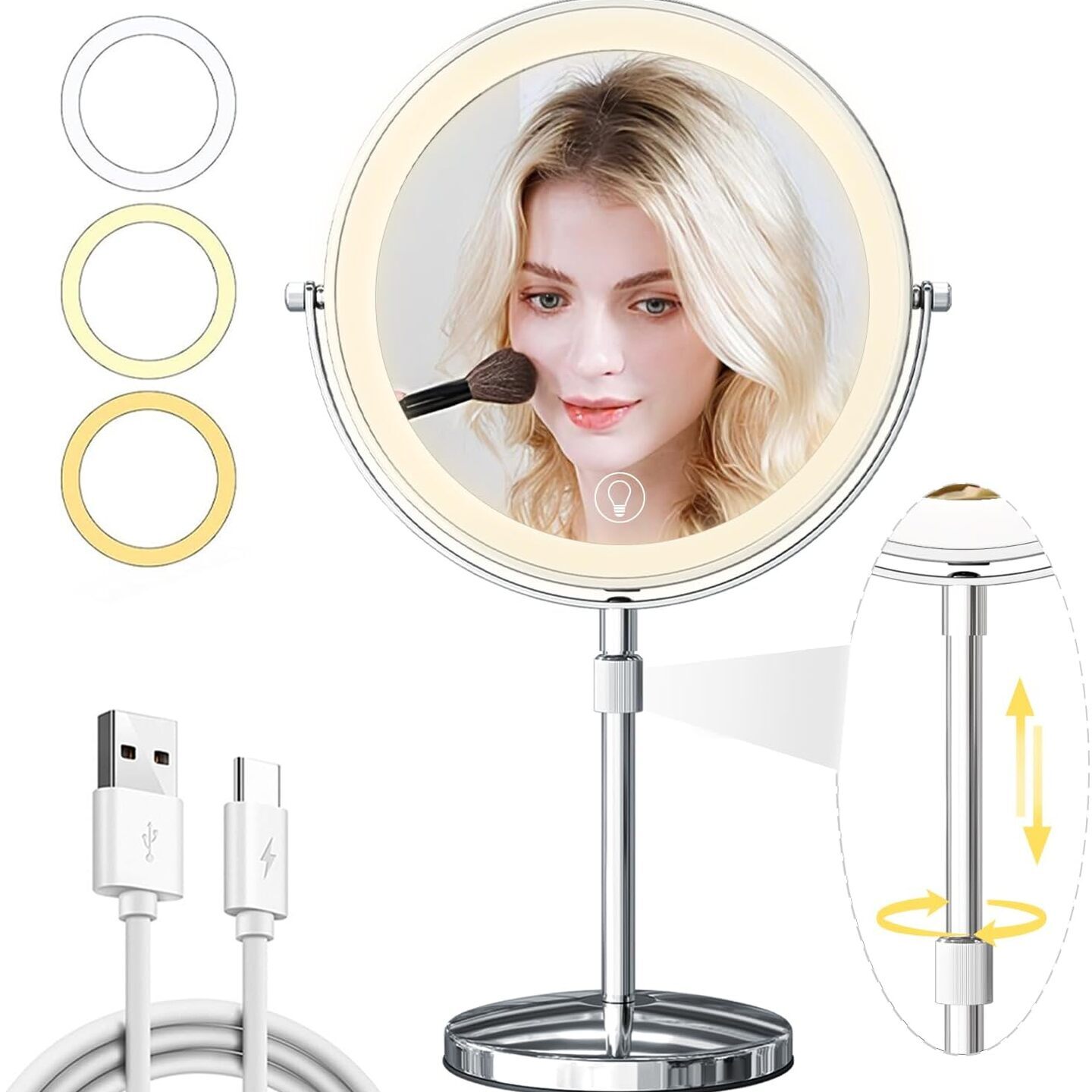 Adjustable Vanity LED Mirror