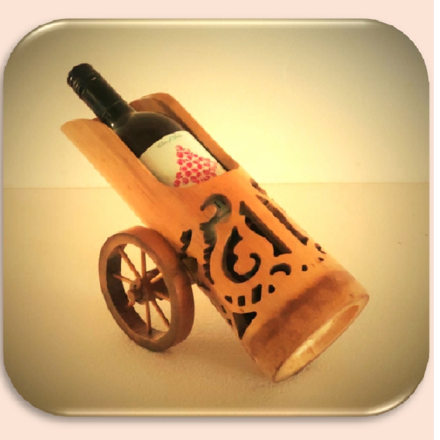 Wine Bottle Holder Engraved,eco friendly products, home decor, bamboo products, wine, wine holder, designer gifts