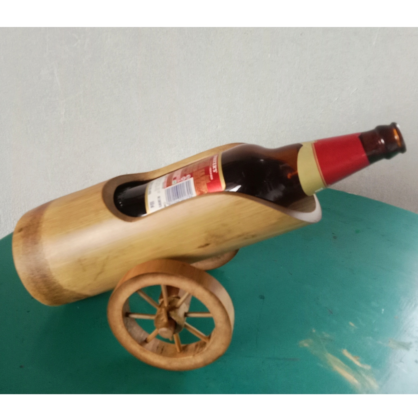 Wine Bottle Holder, eco friendly products, home decor, bamboo products, designer wine holder, cart shaped gifts, designer gifts, wine bottle