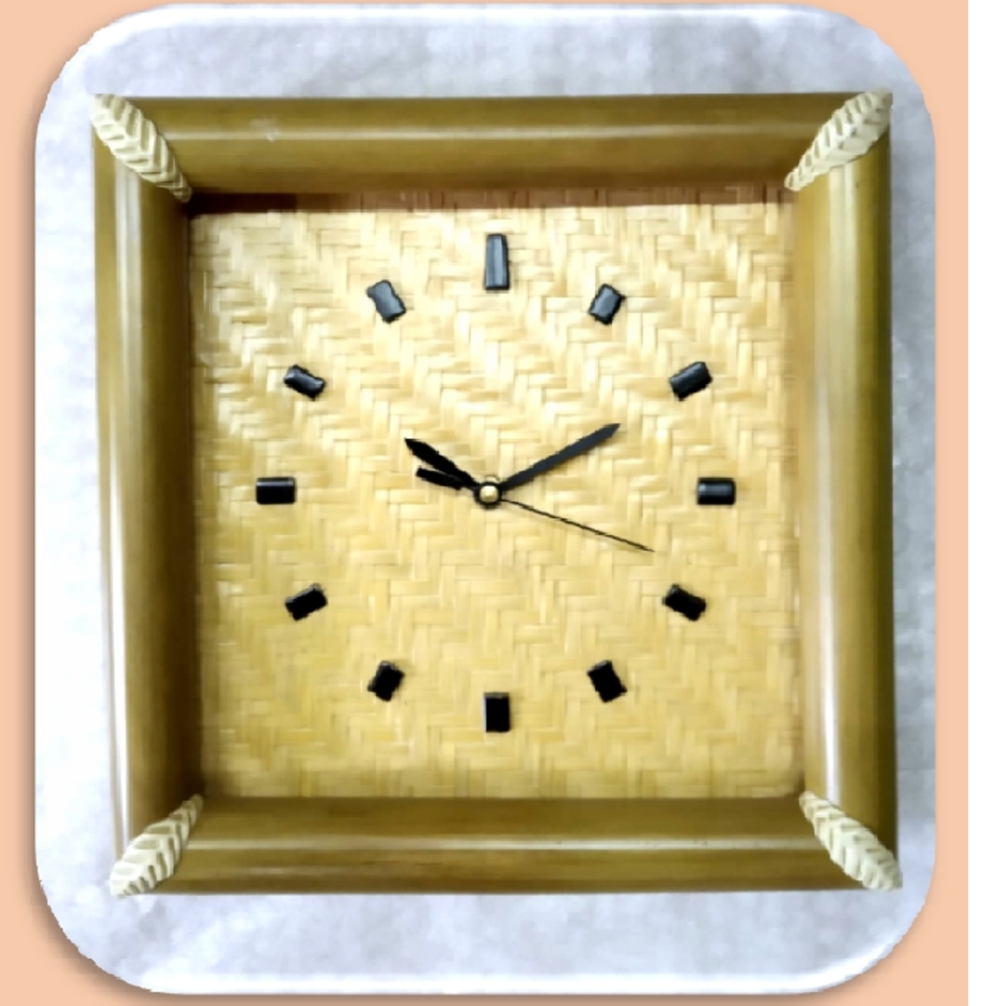 Square clock, bamboo clocj, eco friendly clock, home decor, gift products for home