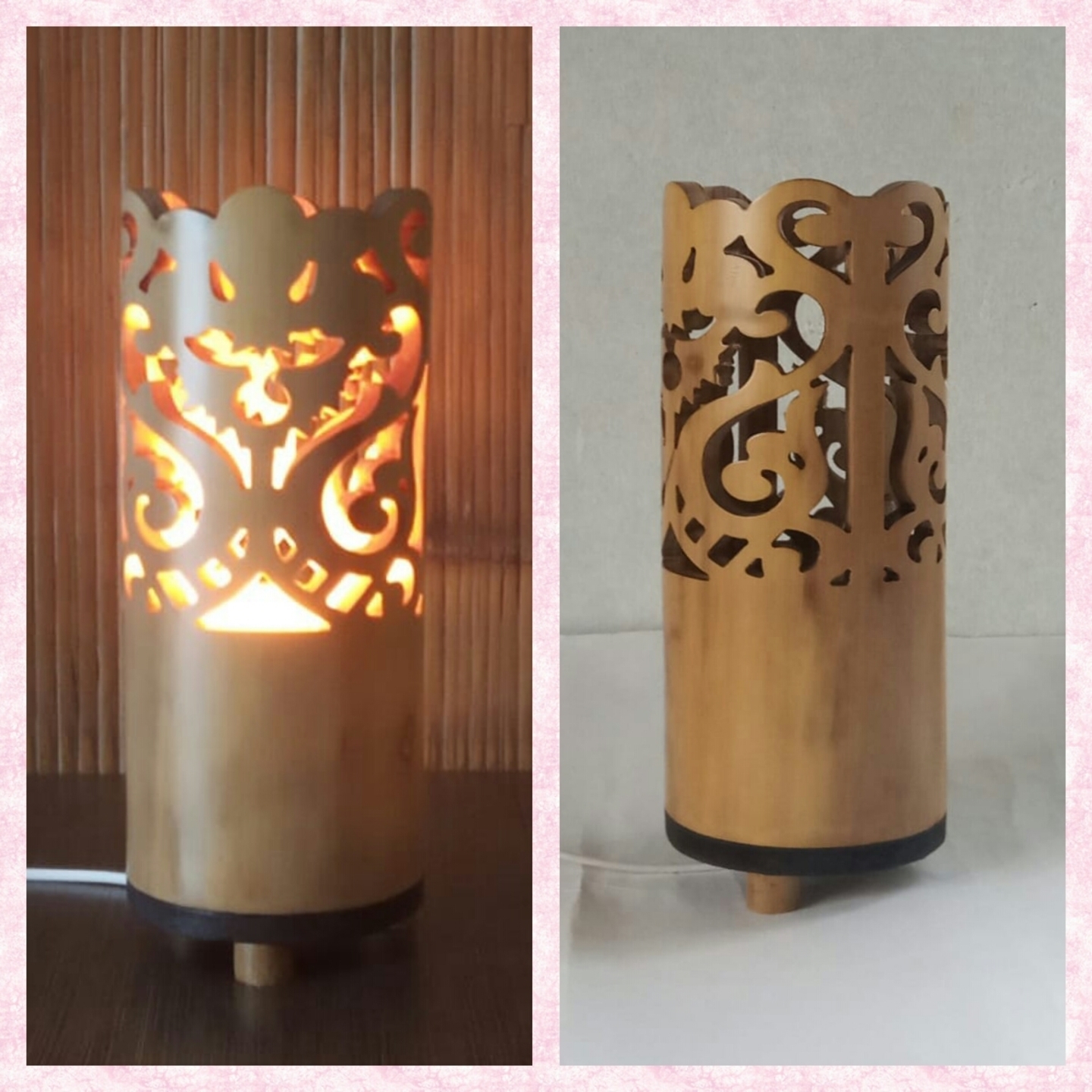 Engraved Lamp,eco friendly products, home decor, bamboo products, lamps for home