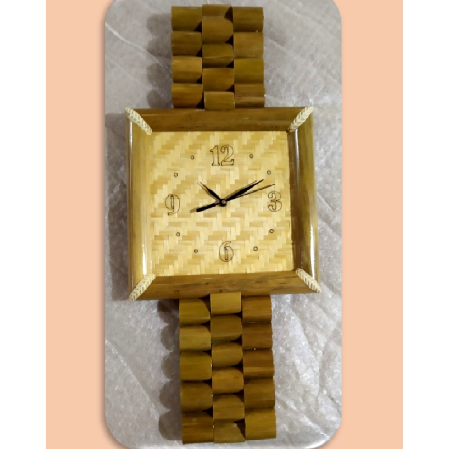 Belt clock, bamboo clock, eco friendly clock, home decor, gift products for home