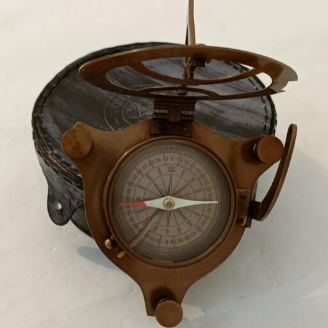 Vintage Antique Brass Compass