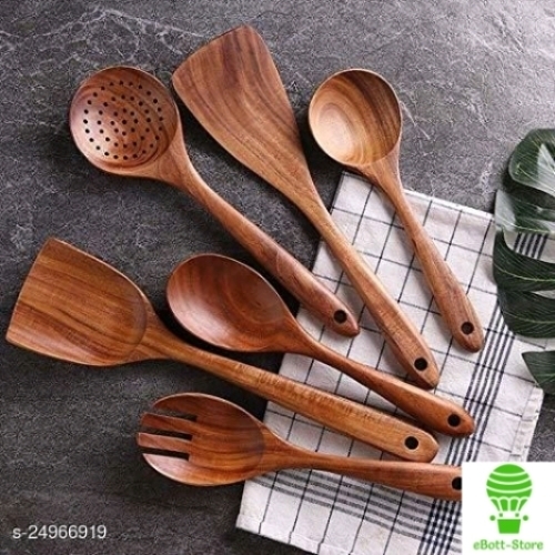 Classic Wooden Spoons   Set of 6