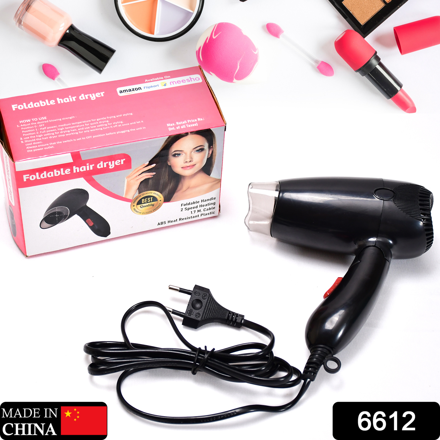 Hair Dryer with foldable handle 