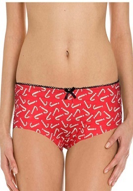 No Secret Red Print Bow Brief