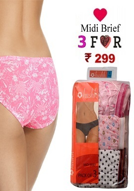 Hushh Ultra Comfy Set Of 3 Midi Brief