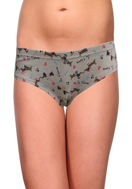 Primark Smooth Soft Grey Printed Brief