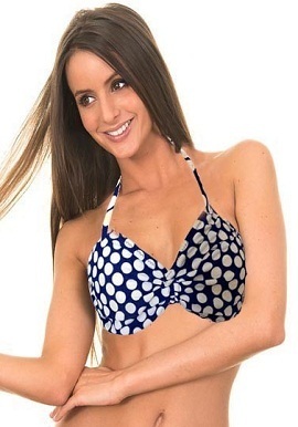 Halter Neck Bra With White Dots