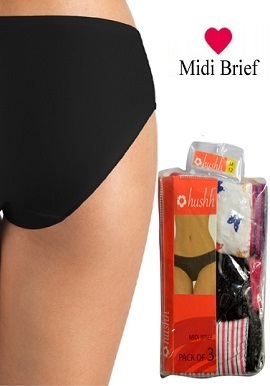 Hushh Smooth Seamless Three Midi Brief Pack