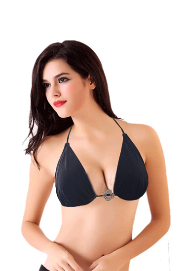 Skiny Black Beach Wear Halter Bikini Top