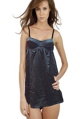 D&G Silky Black Babydoll Top