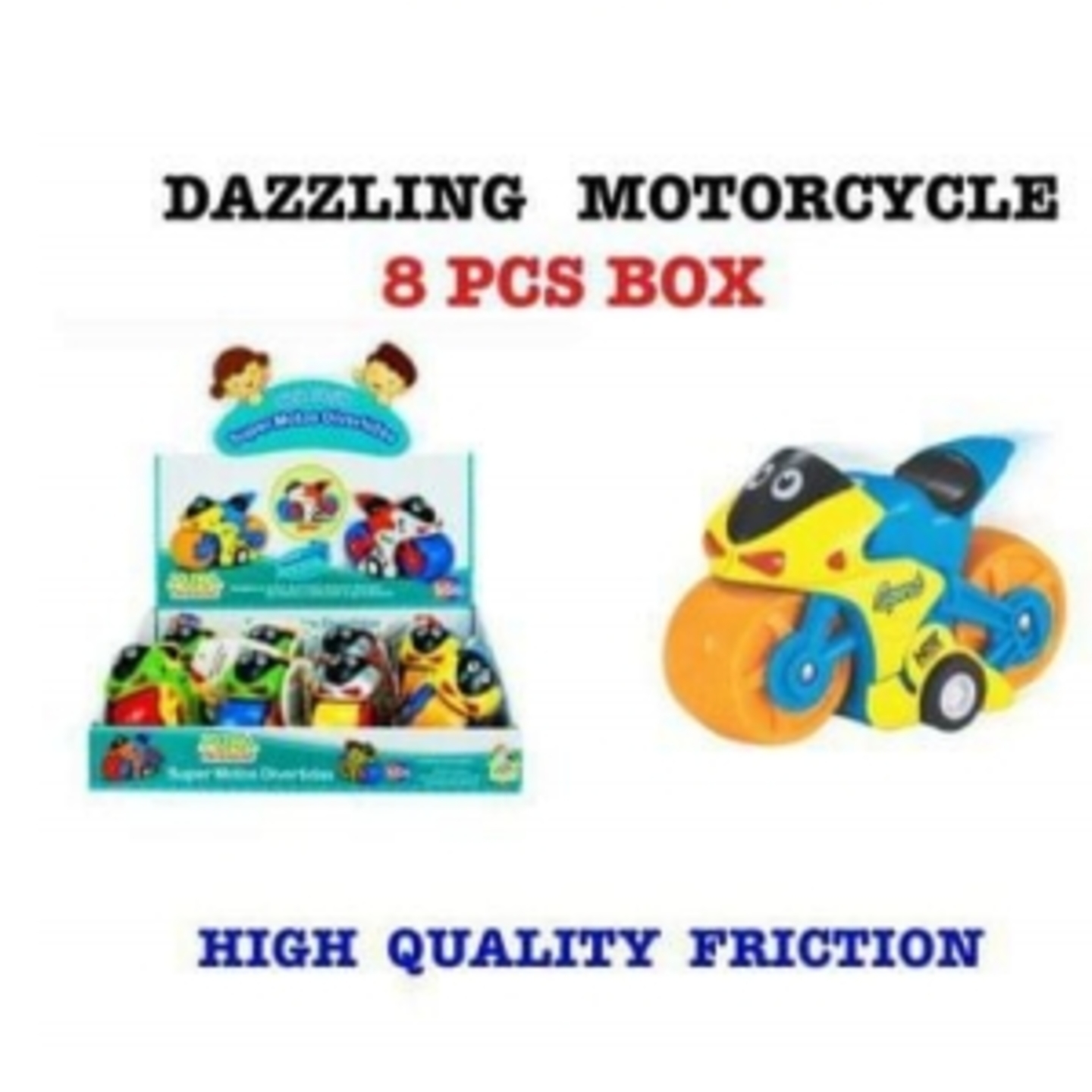 Dazzling Motorcycle 8 Pcs Box