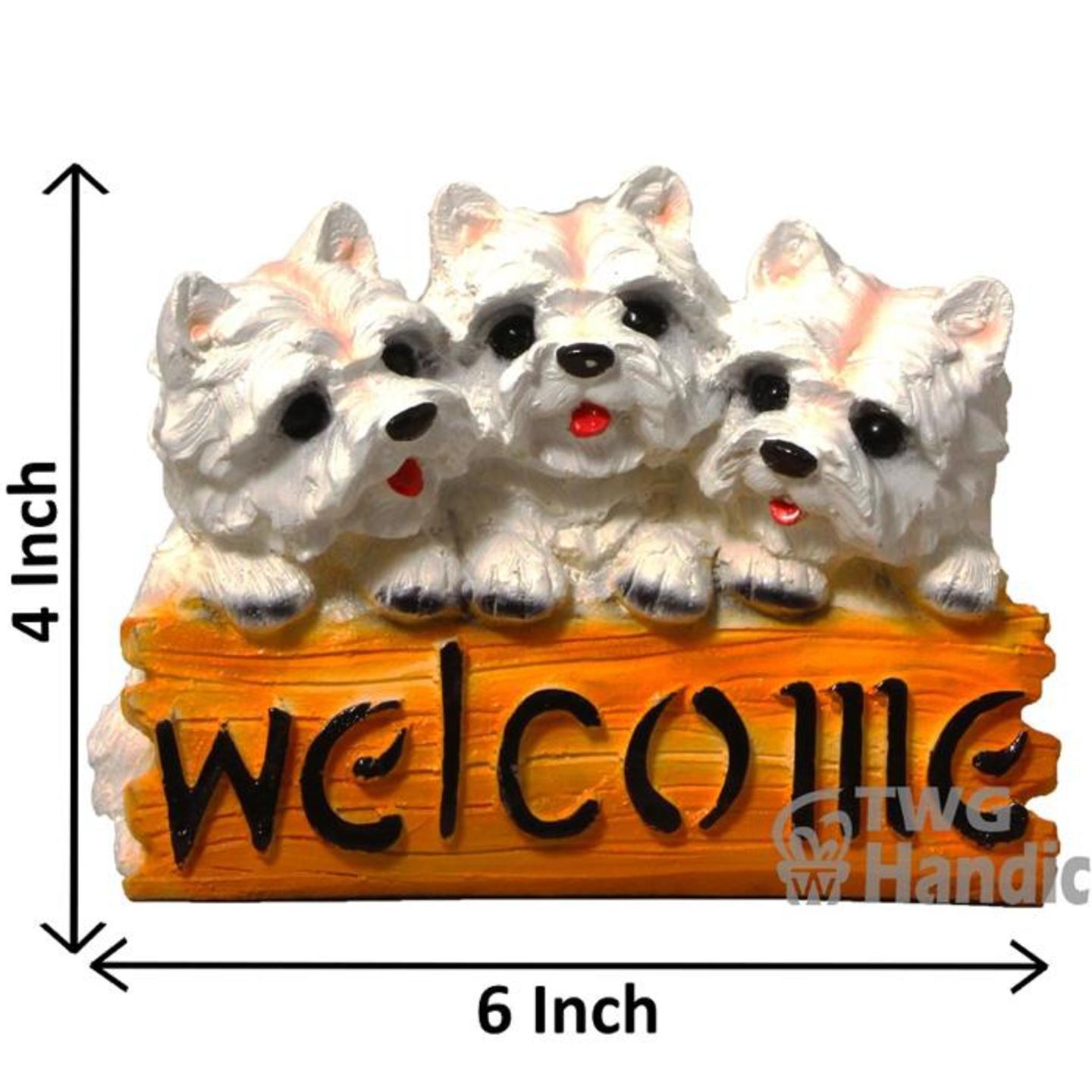 Welcome Dog Statue (4 X 6cm)