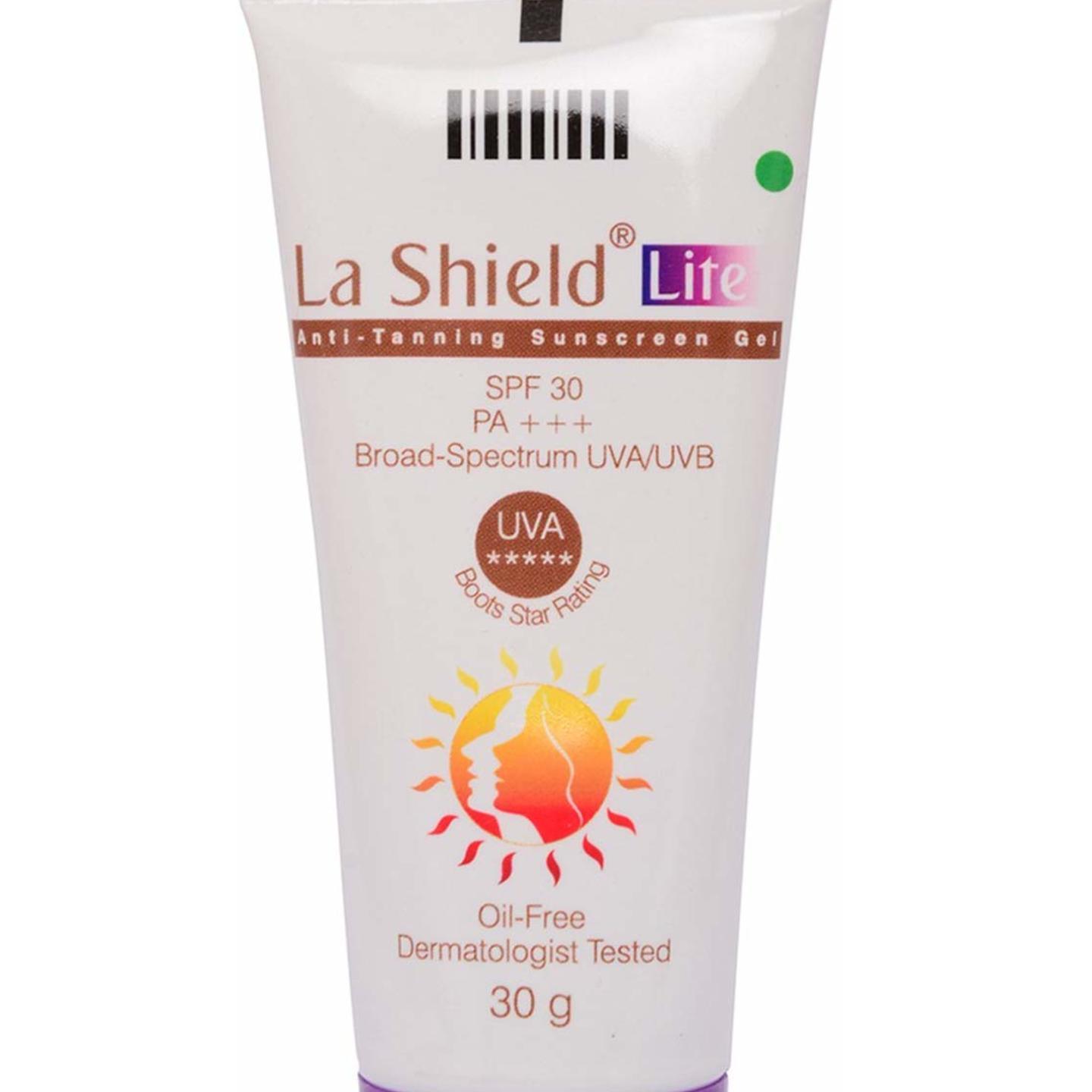 La Shield Glenmark Lite Anti-Tanning Sunscreen Gel with SPF 30 (White, 30 g)