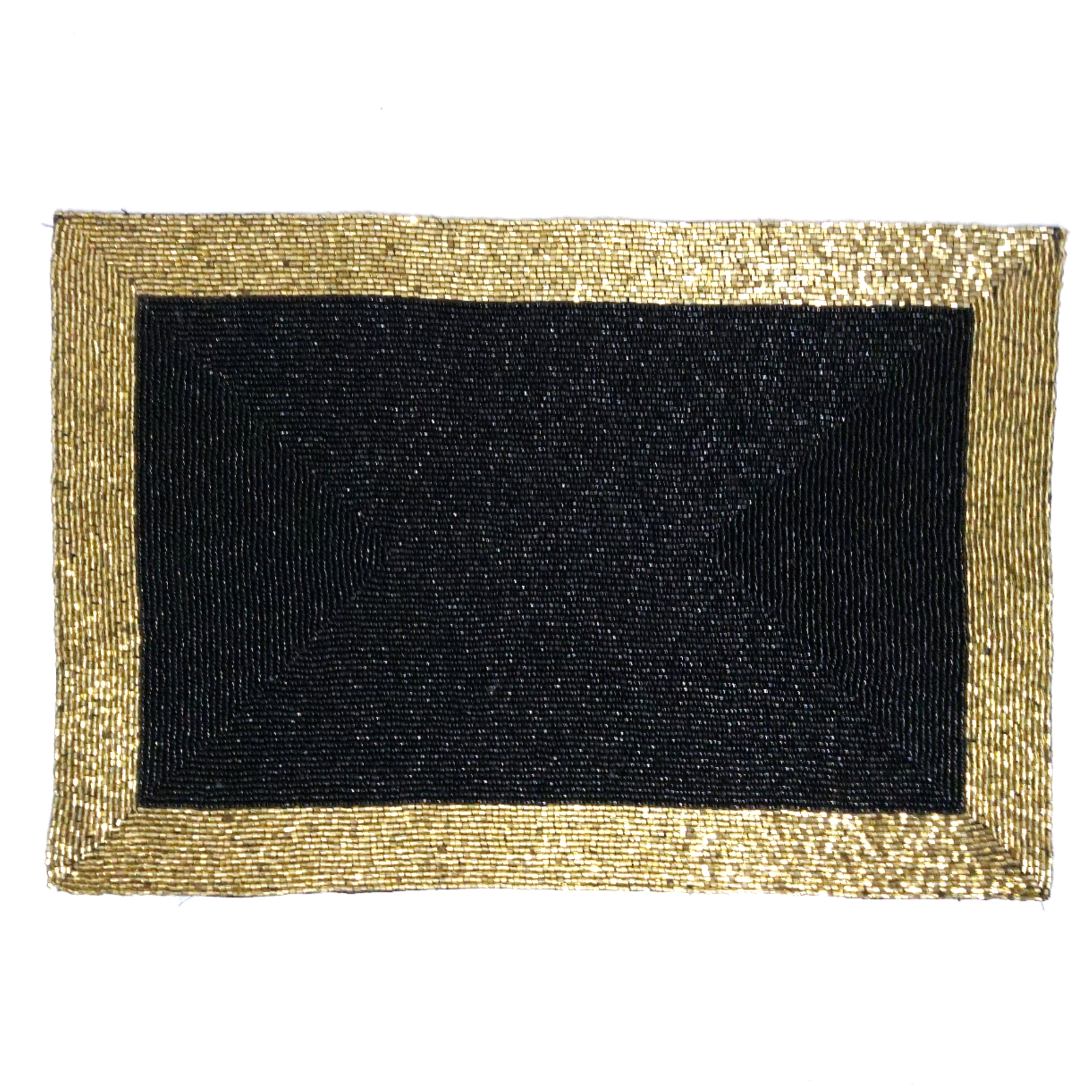 Golden and Black Beaded Mat