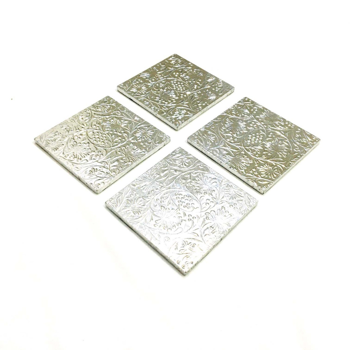 RTFACTS Beautiful Silver Coaster Set Corporate Gift Item