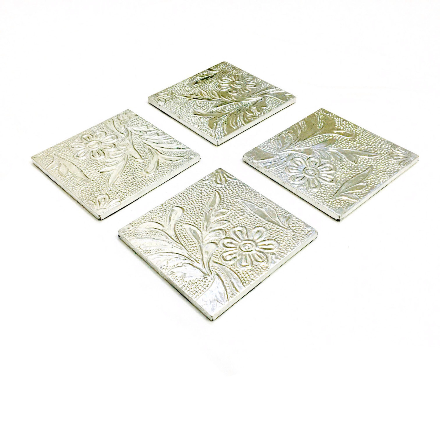 RTFACTS Beautiful Silver Coaster Set Corporate Gift Item