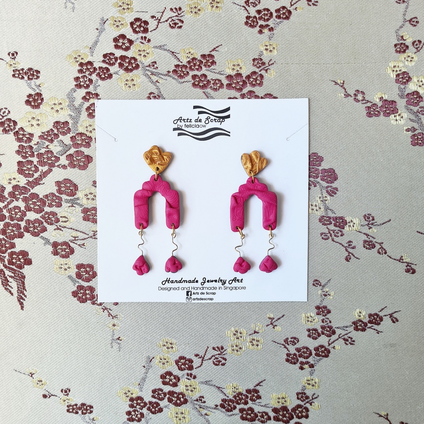 Oriental Brocade - Drapes with Archway Earrings