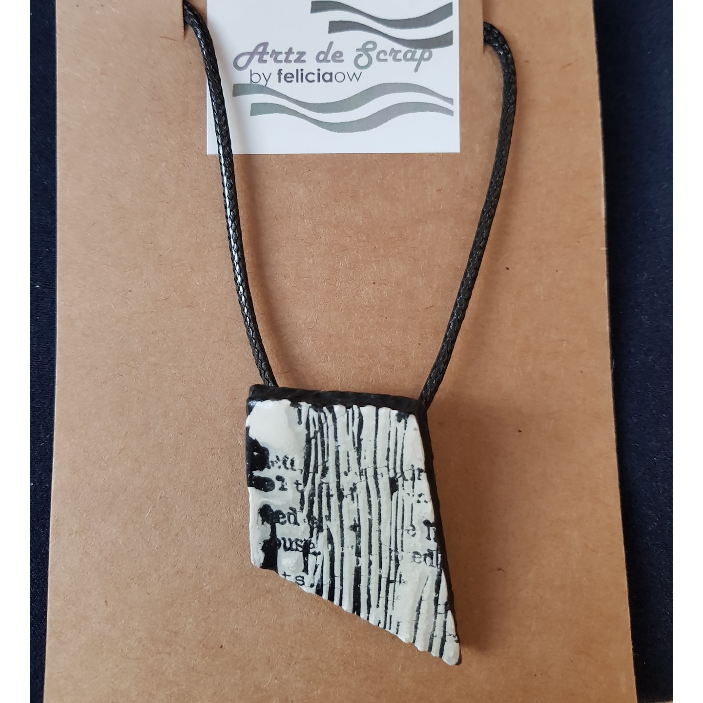 Tree Bark - Trapezium Necklace