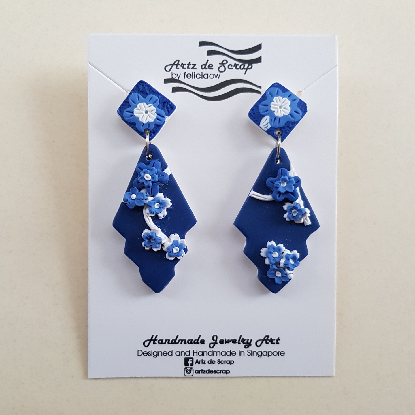 Spring Blossoms- Deco Drop Earrings L