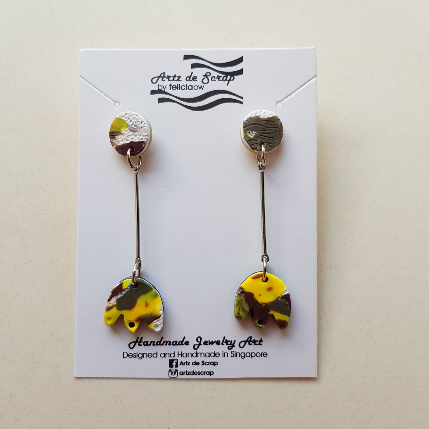 Camouflage - Tulip Dangle Earrings