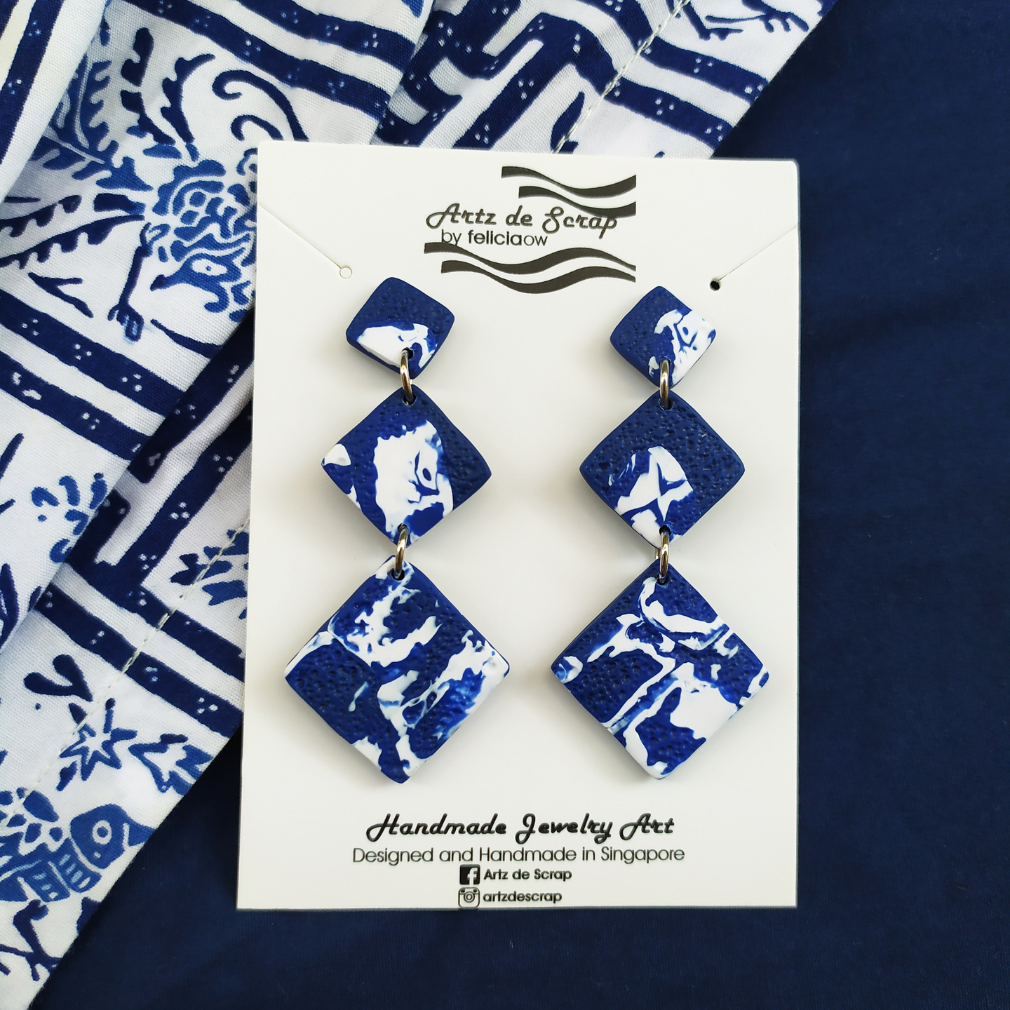 Blueprint - Layered Tiles Earrings - 1