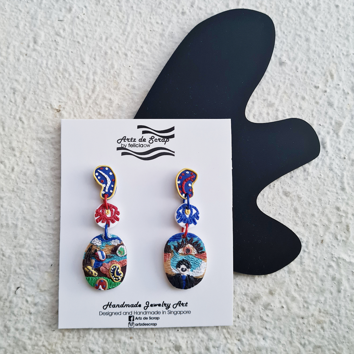 Artists Inspired - Dali Statement Dangle Earrings