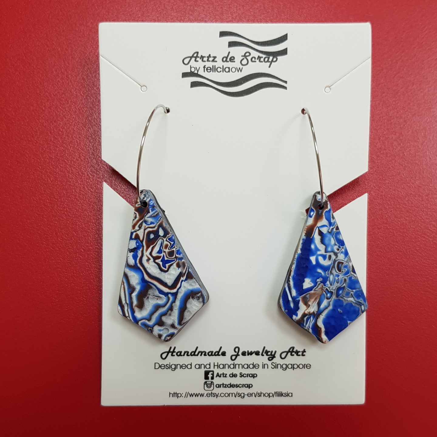 Batik Galaxy Diamond Hoop Earrings