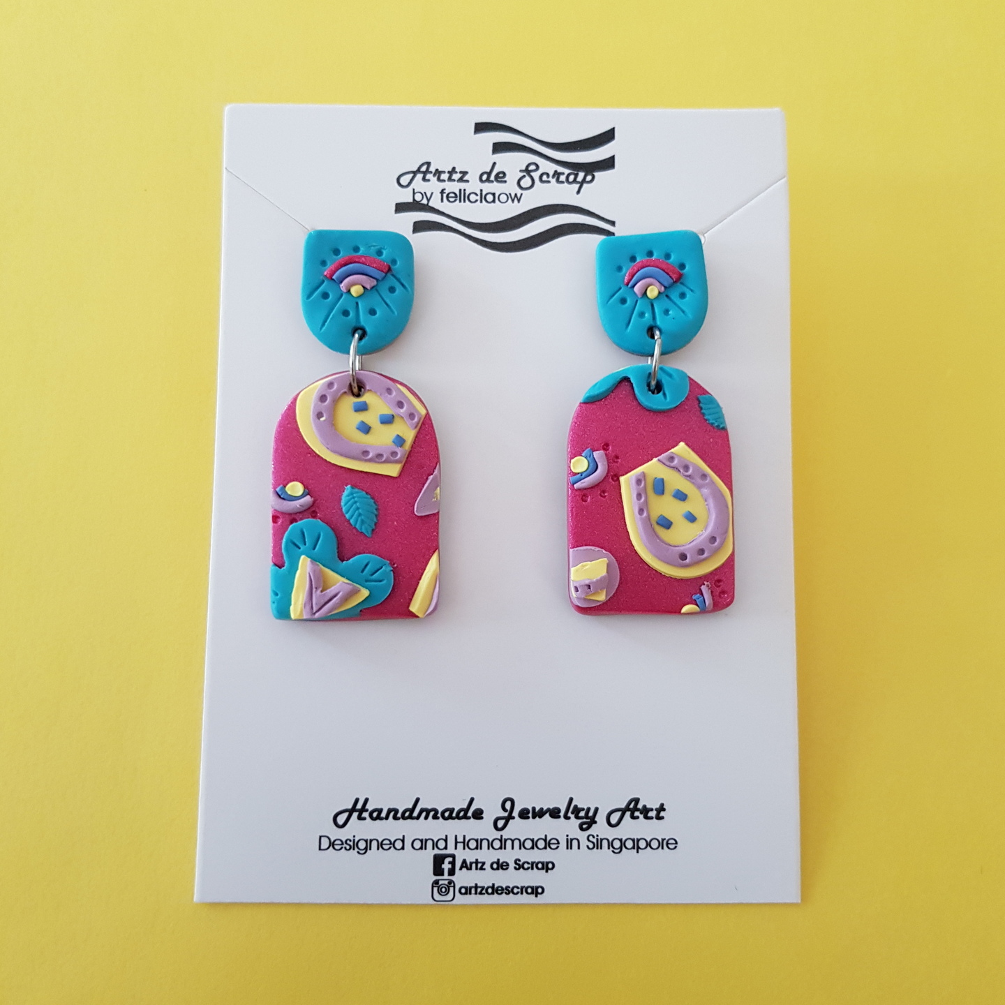 Sweet Thoughts - Long Arch Drop Statement Earrings